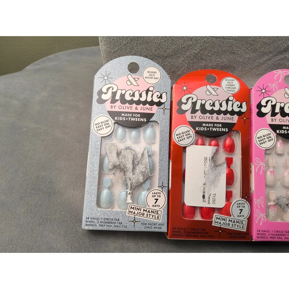 NIB‎ 5 Sets Olive and June Pressies Press-ons made for Kids and Tweens